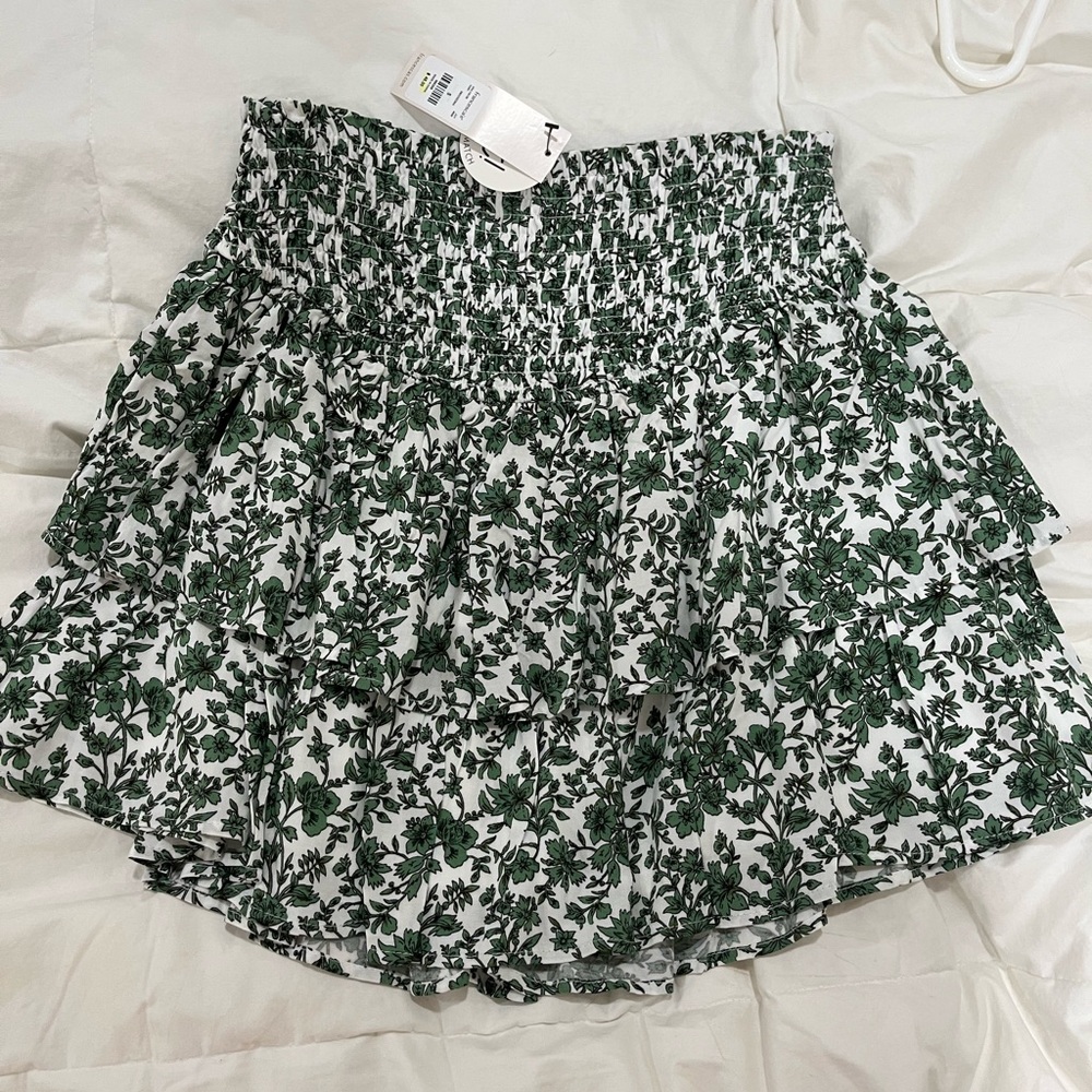Floral Green Skirt